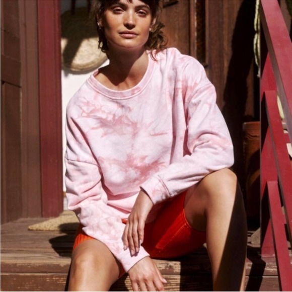 Anthropologie Tops - ANTHROPOLOGIE ALL FENIX Anyah Tie Dye Sweatshirt Pink